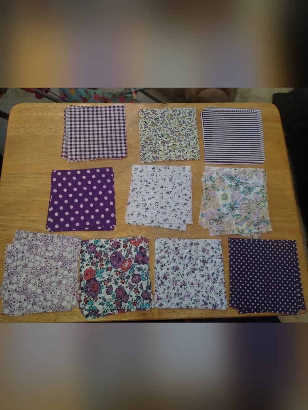 50pc Fabric Squares 4x4 Bundle Lot Quilting Craft Mix Floral Polka Dot Scrap - Picture 1 of 6